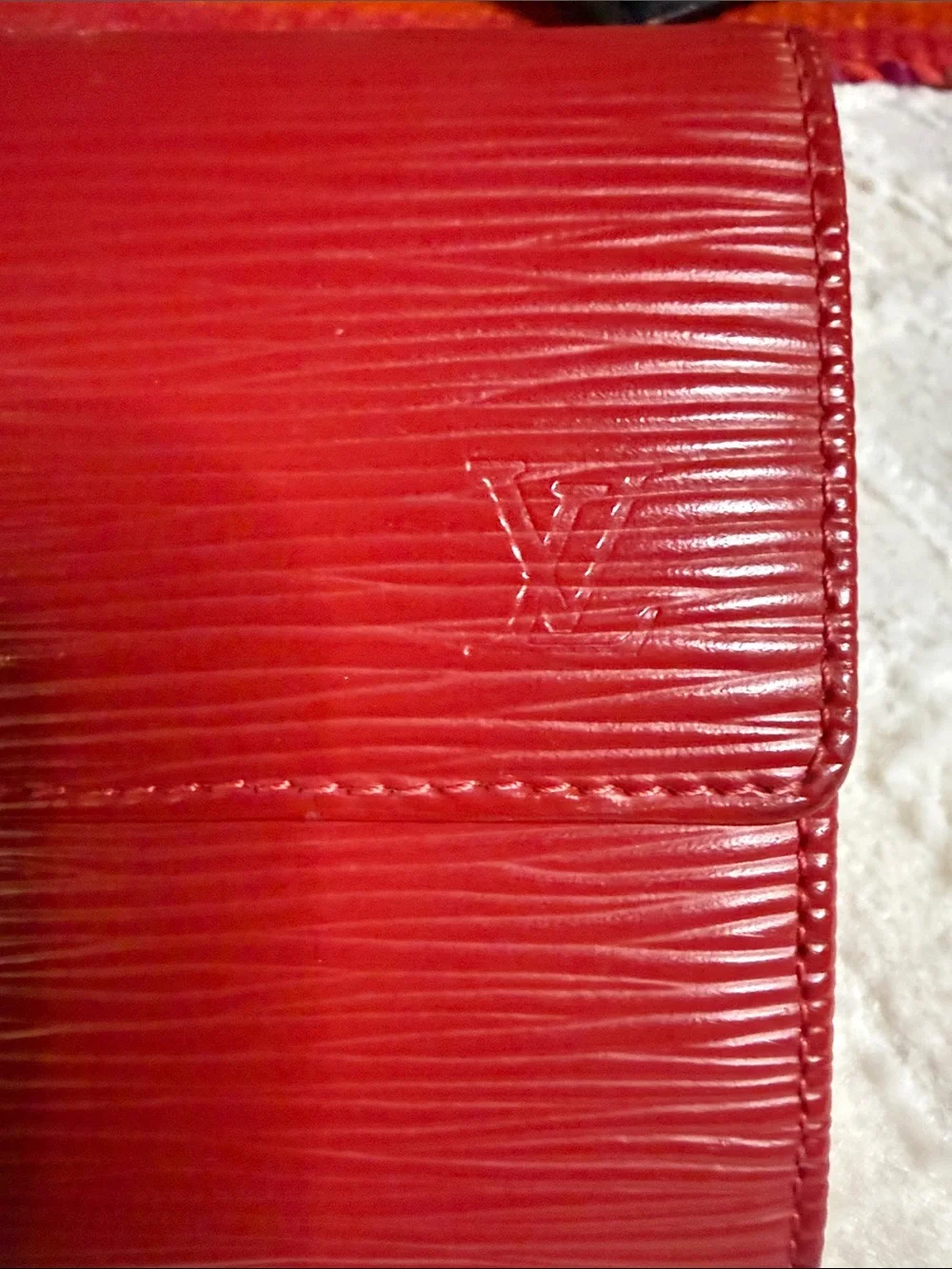 Louis Vuitton Red Epi Leather Sarah Long Wallet